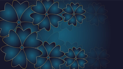 luxurious golden floral background illustration