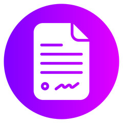 Fototapeta premium contract gradient icon