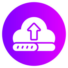 Fototapeta premium upload gradient icon