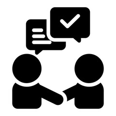 interview glyph icon