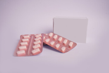 Blank medicine pill box and blister