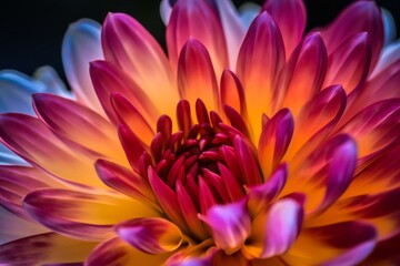  一輪の花の美しさ鮮やかな色彩と繊細な花びらを持つ、一輪の花の見事なクローズアップ写真GenerativeAI