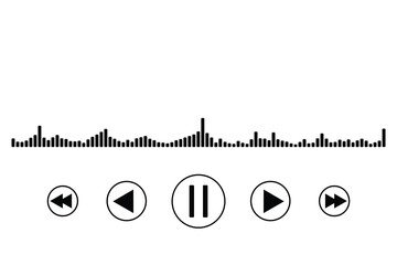 illustration of a black and white audio cable. Vector EPS 10.