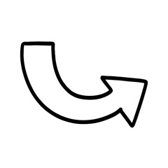 Vector Illustration of Hand drawn Arrow Doodle art style