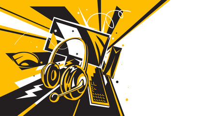 Esports abstract background design. Vector of game electronic sports badge template design. © Manovector