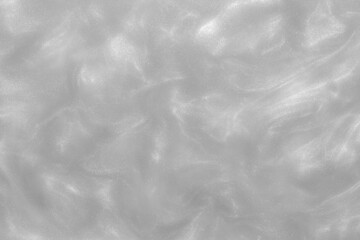 Silver Shiny Abstract Background. Paints, Acrylic, Glitter in Water. Silver Shiny Liquid Surface, Ripples, Waves.