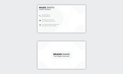 Modern and Professional card design Template Simple , Clean and minimal Black and White Visiting Card Vector illustration Business Card