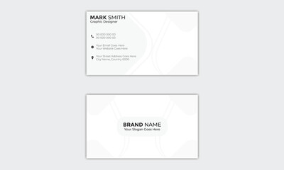 Fototapeta premium Modern and Professional card design Template Simple , Clean and minimal Black and White Visiting Card Vector illustration Business Card