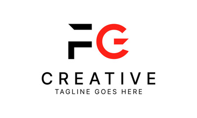 FG alphabet logo, FG Monogram logo, Abstract logo design