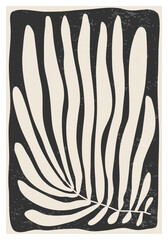 Matisse inspired contemporary collage botanical minimalist wall art poster