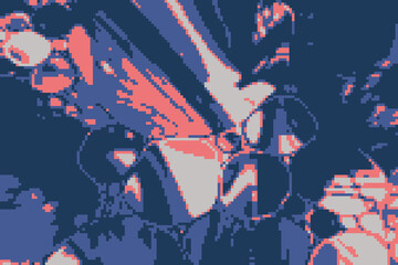 Pixelated 8-Bit Square Abstract Background: High-Resolution JPG Image for Digital and Print Projects
