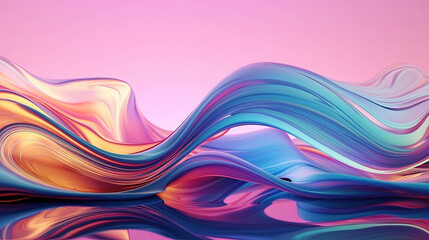abstract colorful wave background. created using Generative Ai
