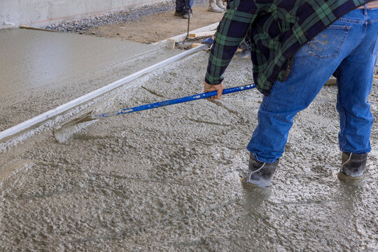 Wet concreting process requires skilled laborers to pour concrete with precision.