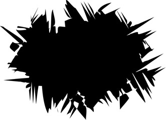 Brush stroke abstract shape, vector