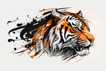 tiger head vector