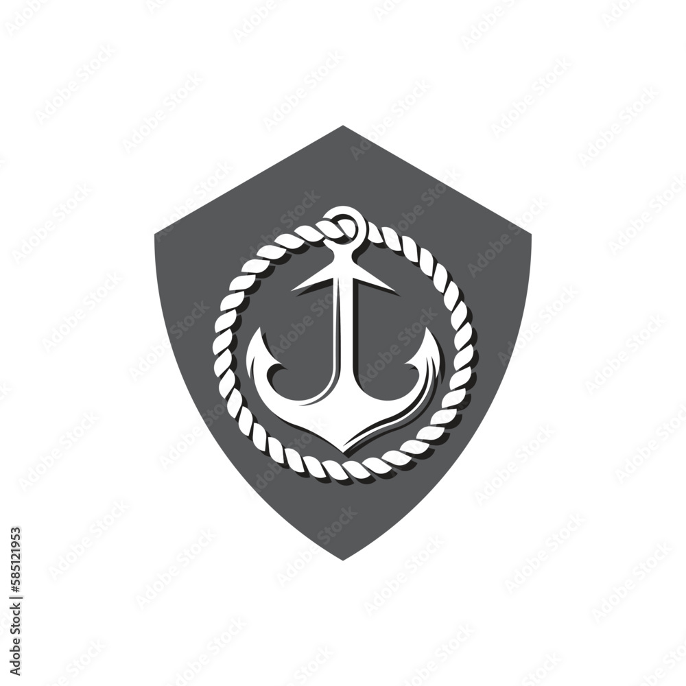 Canvas Prints Anchor logo icon boat ship marine navy