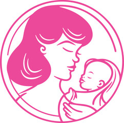Mother and Baby Branding Logo