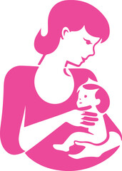 Mother and Baby Branding Logo