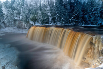 waterfall in winter