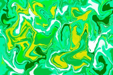 Stunning abstract background  of fluid and dynamic green colors, reminiscent of the swirling patterns found in marble or colorful crystals