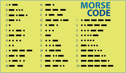  MORSE CODE ON A YELLOW BACKGROUND © JasminePrin