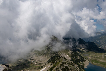 Beautiful clouds in the mountains