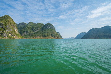 Scenery of Quyang Lake.Jingxi, Baise, Guangxi, China