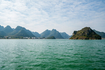 Scenery of Quyang Lake.Jingxi, Baise, Guangxi, China