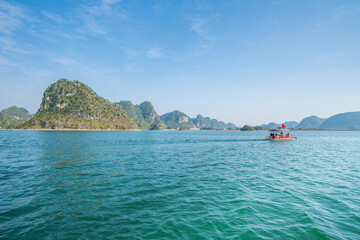 Scenery of Quyang Lake.Jingxi, Baise, Guangxi, China