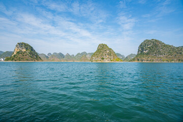 Fototapeta premium Scenery of Quyang Lake.Jingxi, Baise, Guangxi, China