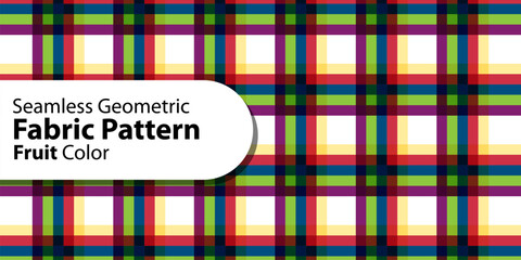 Seamless Geometric Fabric Pattern | Fruit Color