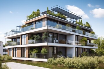 Using solar panels to reduce a buildings carbon footprint and benefits of using solar panels in multifamily reside, generative artificial intelligence