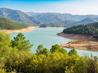 Tranco reservoir in Cazorla y Las villas nature reserve, Spain