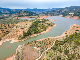 Siles reservoir in Cazorla mountain range, Spain