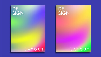 Gradient mesh cover design with abstract color and modern style