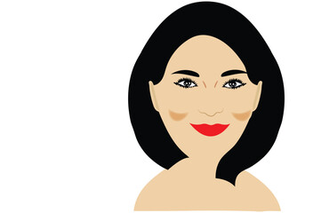 Woman nice avatar - vector artwork 