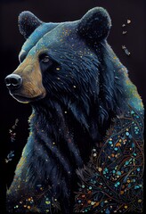 Black Bear Ink Painting