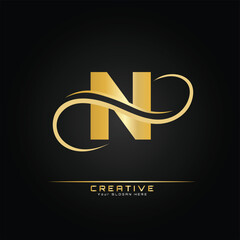 Y Letter Initial Luxurious Logo Template. Y Logo Golden Concept. Y Letter Logo with Golden Luxury Color and Monogram Design.