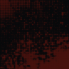 Red dot and black abstract background