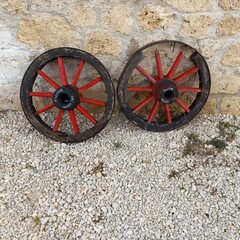 red wagon wheel