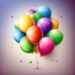decorative colorful balloon background for event celebration generative ai