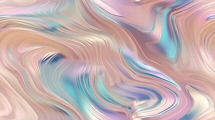 abstract pink tones background with waves, liquid flowing pearlescent, pastel colors soft, highlight calming ocean like view, gradient seamless generative ai