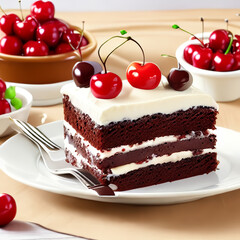 cake with cherries