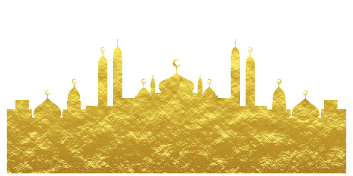 Golden mosque, ramadan golden moque background