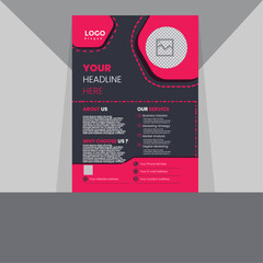 corporate Business A4 vector flyer design for company promotion.poster or brochure cover layout and advertising