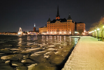 stockholm city by night