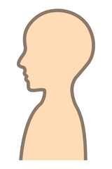 横向きの上半身