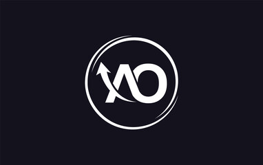 Financial logo symbol and Growth arrow icon design monogram for business 