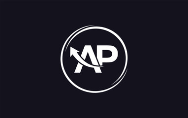 Financial logo symbol and Growth arrow icon design monogram for business 