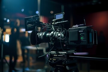 A camera on a tripod - Generative AI